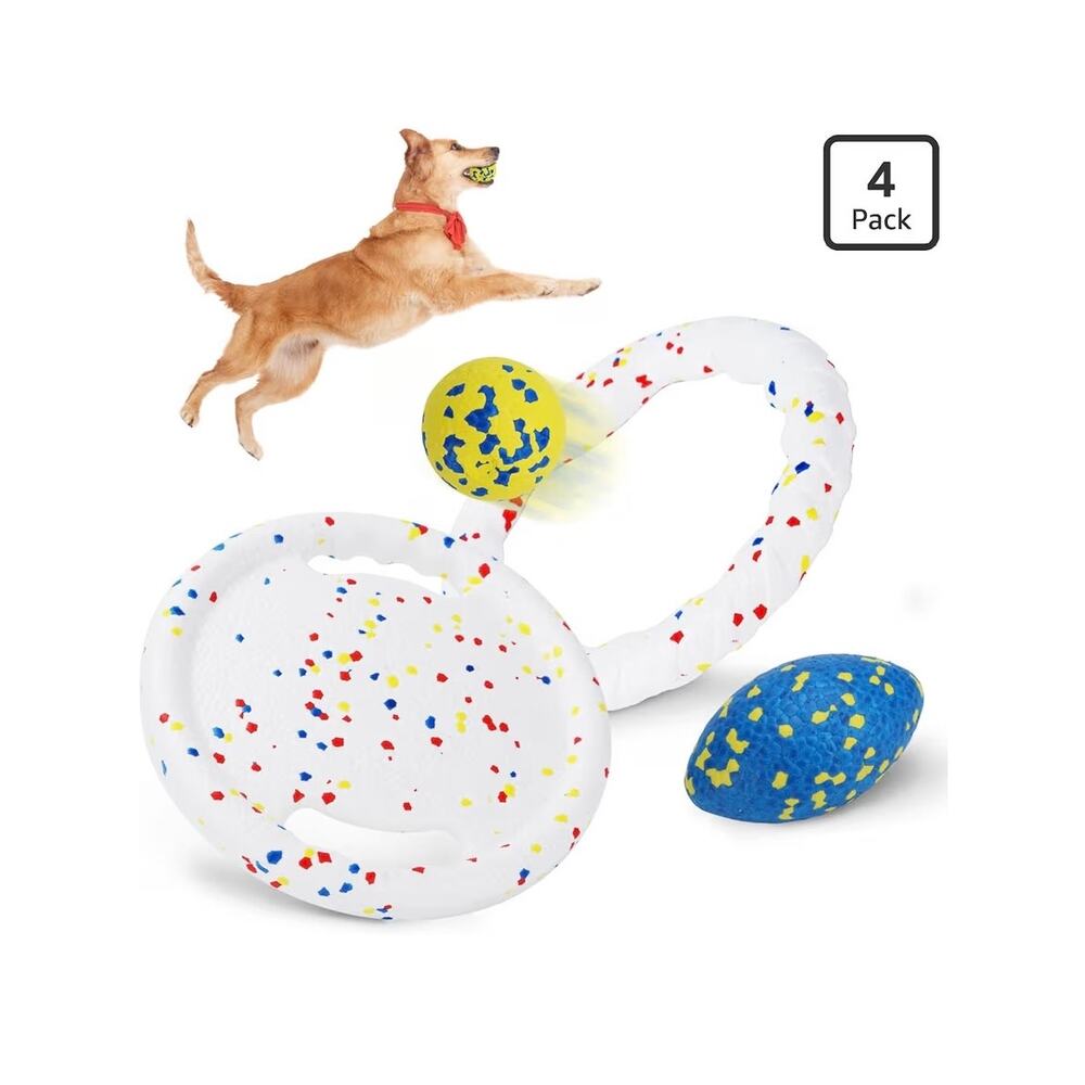 Nobleza Indestructible 4 piece Dog Toy set Interactive Durable NIB